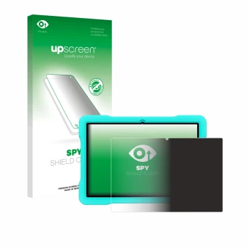 Parte frontal de un envase de producto con el logotipo de la marca upscreen. Al lado se muestra el dispositivo UJJ U8 con su p