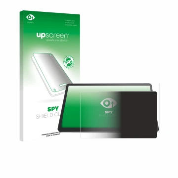 Parte frontal de un envase de producto con el logotipo de la marca upscreen. Al lado se muestra el dispositivo Elo TouchSystem