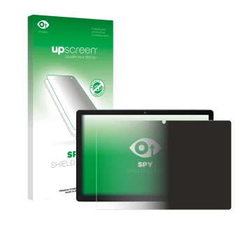 Parte frontal de un envase de producto con el logotipo de la marca upscreen. Al lado se muestra el dispositivo Yicty MB1001 10