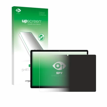 Parte frontal de un envase de producto con el logotipo de la marca upscreen. Al lado se muestra el dispositivo Pixpeak L211-EE