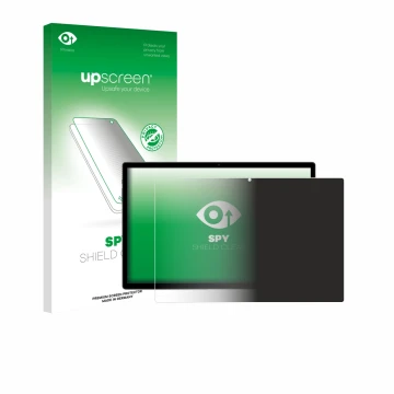 Parte frontal de un envase de producto con el logotipo de la marca upscreen. Al lado se muestra el dispositivo Foruser U310-EE