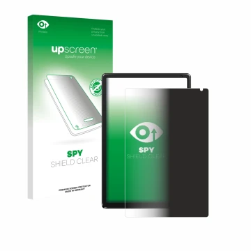 Parte frontal de un envase de producto con el logotipo de la marca upscreen. Al lado se muestra el dispositivo Whitedeer WHEC1