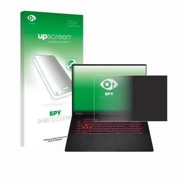 Parte frontal de un envase de producto con el logotipo de la marca upscreen. Al lado se muestra el dispositivo ASUS TUF Gaming