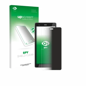 Parte frontal de un envase de producto con el logotipo de la marca upscreen. Al lado se muestra el dispositivo Scorpion 6X V2 