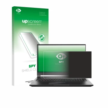 Parte frontal de un envase de producto con el logotipo de la marca upscreen. Al lado se muestra el dispositivo Gigabyte AORUS 