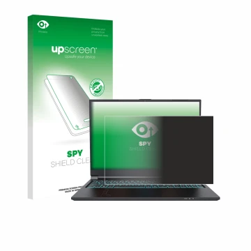 Parte frontal de un envase de producto con el logotipo de la marca upscreen. Al lado se muestra el dispositivo Gigabyte G6 202