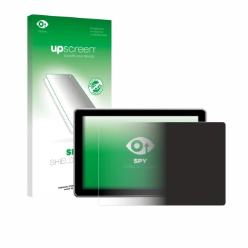 Parte frontal de un envase de producto con el logotipo de la marca upscreen. Al lado se muestra el dispositivo Rollei Viltrox 