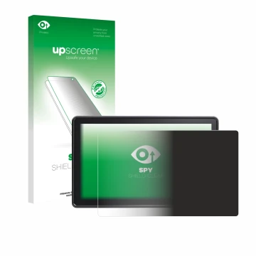 Parte frontal de un envase de producto con el logotipo de la marca upscreen. Al lado se muestra el dispositivo Osee G7 Pro con