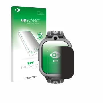 Parte frontal de un envase de producto con el logotipo de la marca upscreen. Al lado se muestra el dispositivo Valdus DF91 con