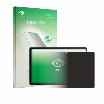 Parte frontal de un envase de producto con el logotipo de la marca upscreen. Al lado se muestra el dispositivo Whitedeer WHTG1