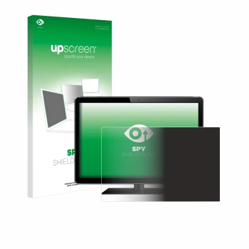 Parte frontal de un envase de producto con el logotipo de la marca upscreen. Al lado se muestra el dispositivo con su protecto