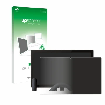 Parte frontal de un envase de producto con el logotipo de la marca upscreen. Al lado se muestra el dispositivo Peloton Bike co