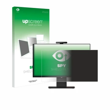 Parte frontal de un envase de producto con el logotipo de la marca upscreen. Al lado se muestra el dispositivo Lenovo ThinkCen