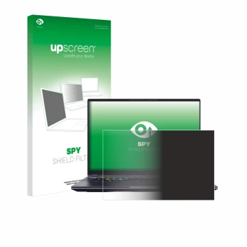 Parte frontal de un envase de producto con el logotipo de la marca upscreen. Al lado se muestra el dispositivo Gigabyte AORUS 