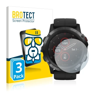Parte frontal de un envase de producto con el logotipo de la marca BROTECT. Al lado se muestra el dispositivo Suunto Ambit3 Pe