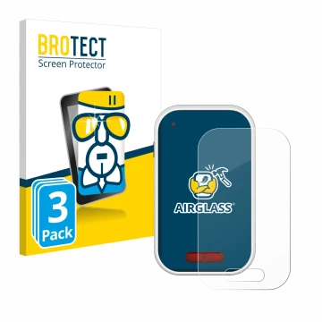 Parte frontal de un envase de producto con el logotipo de la marca BROTECT. Al lado se muestra el dispositivo Polar V650 con s