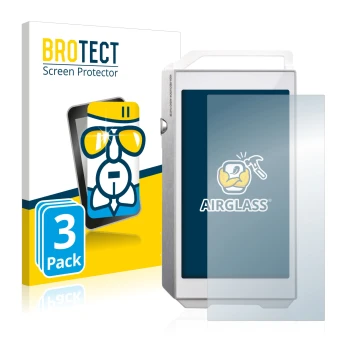 Parte frontal de un envase de producto con el logotipo de la marca BROTECT. Al lado se muestra el dispositivo Pioneer XDP-100R