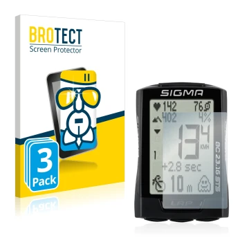 Parte frontal de un envase de producto con el logotipo de la marca BROTECT. Al lado se muestra el dispositivo Sigma BC 23.16 c