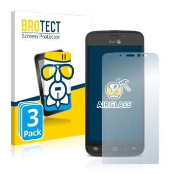 Parte frontal de un envase de producto con el logotipo de la marca BROTECT. Al lado se muestra el dispositivo Doro 8040 con su