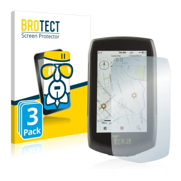 Parte frontal de un envase de producto con el logotipo de la marca BROTECT. Al lado se muestra el dispositivo A-Rival Teasi On