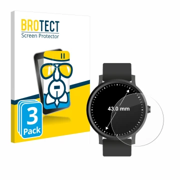 Parte frontal de un envase de producto con el logotipo de la marca BROTECT. Al lado se muestra el dispositivo Circular Display