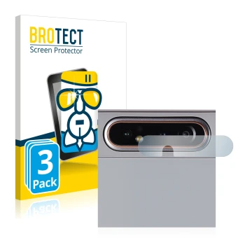 Parte frontal de un envase de producto con el logotipo de la marca BROTECT. Al lado se muestra el dispositivo Samsung Galaxy A