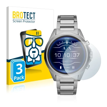 Parte frontal de un envase de producto con el logotipo de la marca BROTECT. Al lado se muestra el dispositivo Emporio Armani C