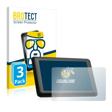 Parte frontal de un envase de producto con el logotipo de la marca BROTECT. Al lado se muestra el dispositivo Giant RideContro