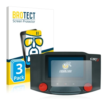 Parte frontal de un envase de producto con el logotipo de la marca BROTECT. Al lado se muestra el dispositivo Märklin Central 