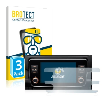 Parte frontal de un envase de producto con el logotipo de la marca BROTECT. Al lado se muestra el dispositivo Nissan Leaf E Pl