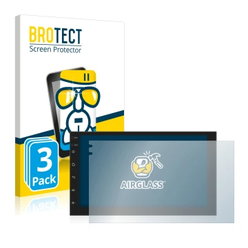Parte frontal de un envase de producto con el logotipo de la marca BROTECT. Al lado se muestra el dispositivo Phonocar MediaSt