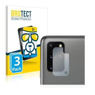 Parte frontal de un envase de producto con el logotipo de la marca BROTECT. Al lado se muestra el dispositivo Samsung Galaxy S