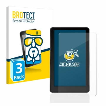 Parte frontal de un envase de producto con el logotipo de la marca BROTECT. Al lado se muestra el dispositivo Garmin zumo XT c