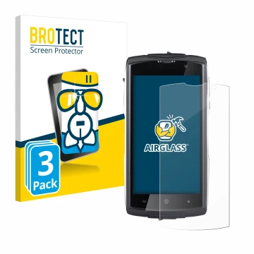 Parte frontal de un envase de producto con el logotipo de la marca BROTECT. Al lado se muestra el dispositivo GoClever Quantum