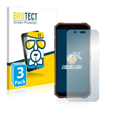 Parte frontal de un envase de producto con el logotipo de la marca BROTECT. Al lado se muestra el dispositivo Hammer Energy 18