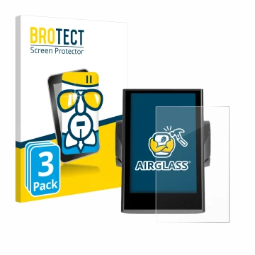 Parte frontal de un envase de producto con el logotipo de la marca BROTECT. Al lado se muestra el dispositivo Bafang DP C18 co