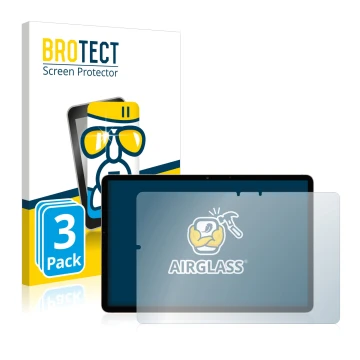 Parte frontal de un envase de producto con el logotipo de la marca BROTECT. Al lado se muestra el dispositivo Samsung Galaxy T