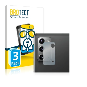 Parte frontal de un envase de producto con el logotipo de la marca BROTECT. Al lado se muestra el dispositivo Samsung Galaxy N
