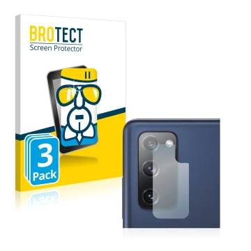 Parte frontal de un envase de producto con el logotipo de la marca BROTECT. Al lado se muestra el dispositivo Samsung Galaxy S