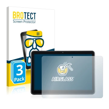 Parte frontal de un envase de producto con el logotipo de la marca BROTECT. Al lado se muestra el dispositivo Wortmann Terra P