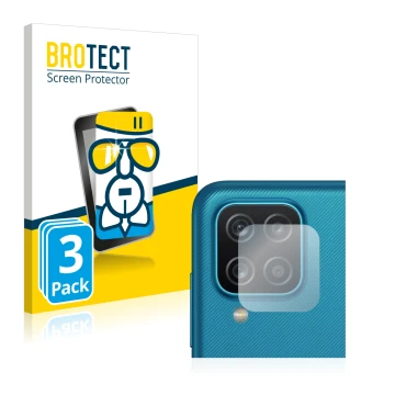 Parte frontal de un envase de producto con el logotipo de la marca BROTECT. Al lado se muestra el dispositivo Samsung Galaxy A