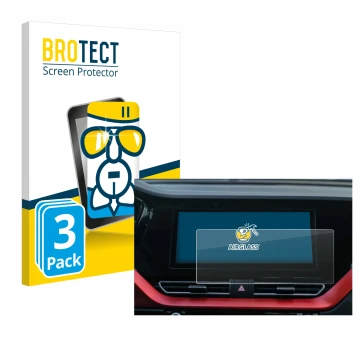Parte frontal de un envase de producto con el logotipo de la marca BROTECT. Al lado se muestra el dispositivo Kia E-Niro 2020 