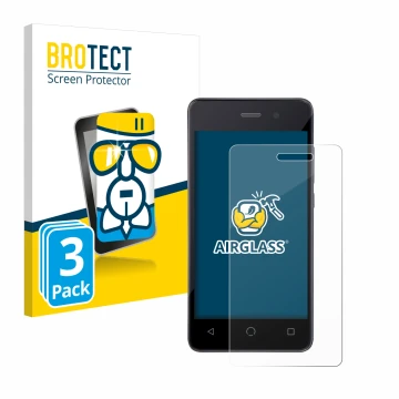 Parte frontal de un envase de producto con el logotipo de la marca BROTECT. Al lado se muestra el dispositivo Omnipod Dash con