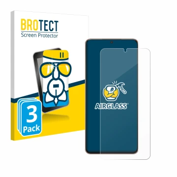 Parte frontal de un envase de producto con el logotipo de la marca BROTECT. Al lado se muestra el dispositivo Samsung Galaxy S