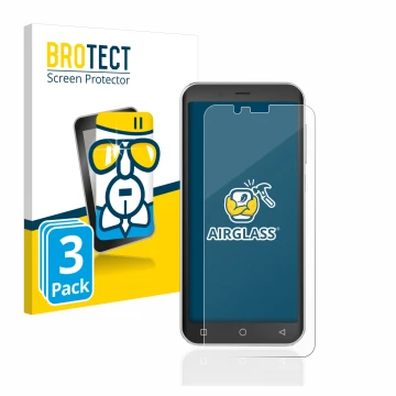 Parte frontal de un envase de producto con el logotipo de la marca BROTECT. Al lado se muestra el dispositivo Emporia Smart 4 