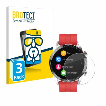 Parte frontal de un envase de producto con el logotipo de la marca BROTECT. Al lado se muestra el dispositivo Gentleman Smartw