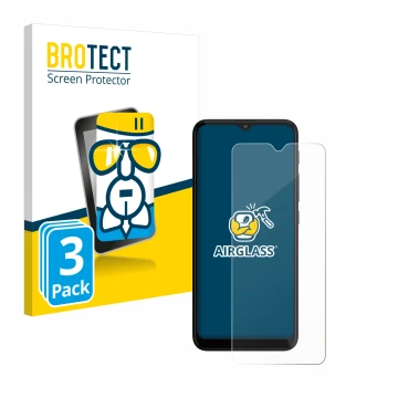 Parte frontal de un envase de producto con el logotipo de la marca BROTECT. Al lado se muestra el dispositivo Motorola Moto G2