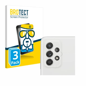 Parte frontal de un envase de producto con el logotipo de la marca BROTECT. Al lado se muestra el dispositivo Samsung Galaxy A