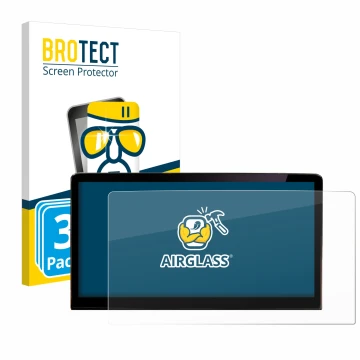 Parte frontal de un envase de producto con el logotipo de la marca BROTECT. Al lado se muestra el dispositivo Skoda Enyaq iV 8