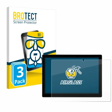 Parte frontal de un envase de producto con el logotipo de la marca BROTECT. Al lado se muestra el dispositivo Hyrican Enwo Pad